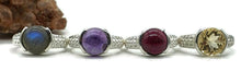 Load image into Gallery viewer, Labradorite, Amethyst, Garnet or Citrine Ring, Sterling Silver - GemzAustralia 