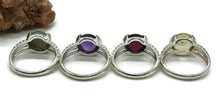 Load image into Gallery viewer, Labradorite, Amethyst, Garnet or Citrine Ring, Sterling Silver - GemzAustralia 