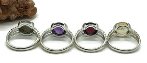 Labradorite, Amethyst, Garnet or Citrine Ring, Sterling Silver - GemzAustralia 