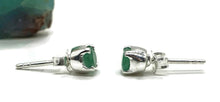 Load image into Gallery viewer, Emerald Studs, Sterling Silver, May Birthstone, Stone of Inspiration - GemzAustralia 