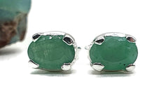 Load image into Gallery viewer, Emerald Studs, Sterling Silver, May Birthstone, Stone of Inspiration - GemzAustralia 