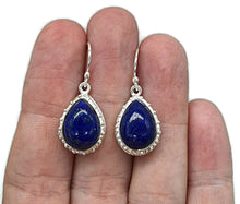 Load image into Gallery viewer, Lapis Lazuli Earrings, Sterling Silver, Pear Shaped, Protection Stone - GemzAustralia 