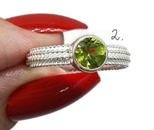 Load image into Gallery viewer, Amethyst, Peridot or Rainbow Moonstone Ring, Sterling Silver - GemzAustralia 