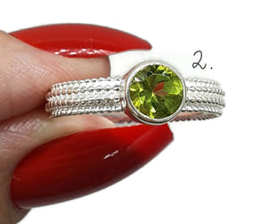 Amethyst, Peridot or Rainbow Moonstone Ring, Sterling Silver - GemzAustralia 