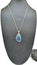 Load image into Gallery viewer, Shattuckite Pendant, Sterling Silver, mix of Azurite, Chrysocolla &amp; Malachite Gems - GemzAustralia 