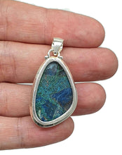 Load image into Gallery viewer, Shattuckite Pendant, Sterling Silver, mix of Azurite, Chrysocolla &amp; Malachite Gems - GemzAustralia 