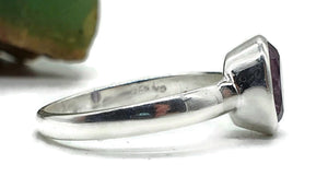 Amethyst Ring, Size 10, Oval Shaped, Sterling Silver, February Birthstone - GemzAustralia 
