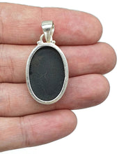 Load image into Gallery viewer, Black Tourmaline Pendant, Sterling Silver, Rough Gemstone, October Birthstone - GemzAustralia 