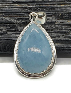 Aquamarine Pendant, Sterling Silver, March Birthstone - GemzAustralia 