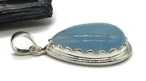 Aquamarine Pendant, Sterling Silver, March Birthstone - GemzAustralia 