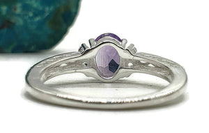 Amethyst Ring, size 9, Sterling Silver, Infinity Ring - GemzAustralia 