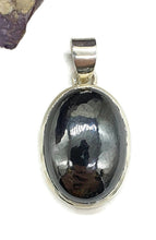 Load image into Gallery viewer, Hematite Pendant, Sterling Silver, Oval Shaped, Iron Oxide Crystal - GemzAustralia 