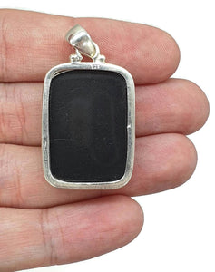 Rainbow Obsidian Pendant, Sterling Silver, Rectangle Shaped - GemzAustralia 