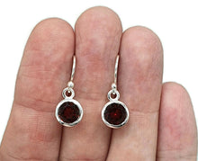 Load image into Gallery viewer, Garnet Earrings, Sterling Silver, January Birthstone, Pear, Round or Oval Shape - GemzAustralia 