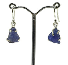 Load image into Gallery viewer, Raw Tanzanite Earrings, Sterling Silver, Rough Gemstones - GemzAustralia 