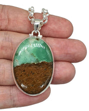 Load image into Gallery viewer, Australian Boulder Chrysoprase Pendant, Sterling Silver - GemzAustralia 