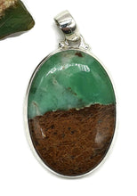 Load image into Gallery viewer, Australian Boulder Chrysoprase Pendant, Sterling Silver - GemzAustralia 