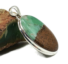 Load image into Gallery viewer, Australian Boulder Chrysoprase Pendant, Sterling Silver - GemzAustralia 