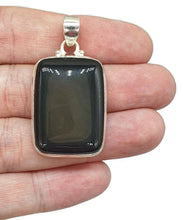 Load image into Gallery viewer, Rainbow Obsidian Pendant, Sterling Silver, Rectangle Shaped - GemzAustralia 