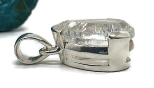 Clear Quartz Pendant, Pear Shaped, Sterling Silver, 17 carats - GemzAustralia 