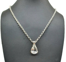 Load image into Gallery viewer, Clear Quartz Pendant, Pear Shaped, Sterling Silver, 17 carats - GemzAustralia 