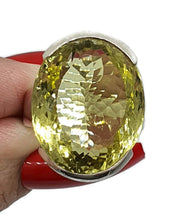 Load image into Gallery viewer, Lemon Quartz Ring, Size 7, Sterling Silver, 20 carats - GemzAustralia 