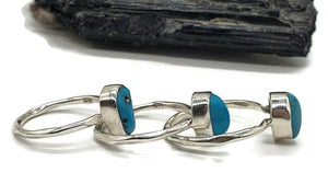 Raw Turquoise Ring, 3 sizes, Sterling Silver - GemzAustralia 