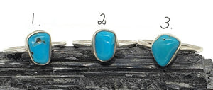 Raw Turquoise Ring, 3 sizes, Sterling Silver - GemzAustralia 