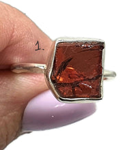 Load image into Gallery viewer, Raw Garnet Ring, 4 Sizes, Sterling Silver, Rough Gems - GemzAustralia 