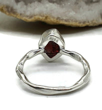 Load image into Gallery viewer, Raw Garnet Ring, 4 Sizes, Sterling Silver, Rough Gems - GemzAustralia 