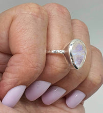 Load image into Gallery viewer, Faceted Rainbow Moonstone Ring, Size 9.5 - GemzAustralia 