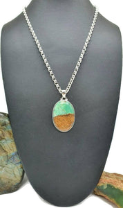 Australian Boulder Chrysoprase Pendant, Sterling Silver - GemzAustralia 