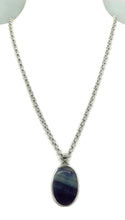 Load image into Gallery viewer, Big Oval Shape Fluorite Pendant, Sterling Silver - GemzAustralia 