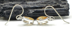 Citrine Earrings, Teardrop Shaped, Sterling Silver, 3 Carats - GemzAustralia 