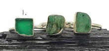 Load image into Gallery viewer, Raw Green Onyx Ring, Size 7.75, Sterling Silver, Rough Gemstone - GemzAustralia 