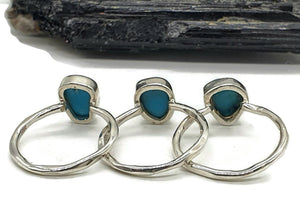 Raw Turquoise Ring, 3 sizes, Sterling Silver - GemzAustralia 