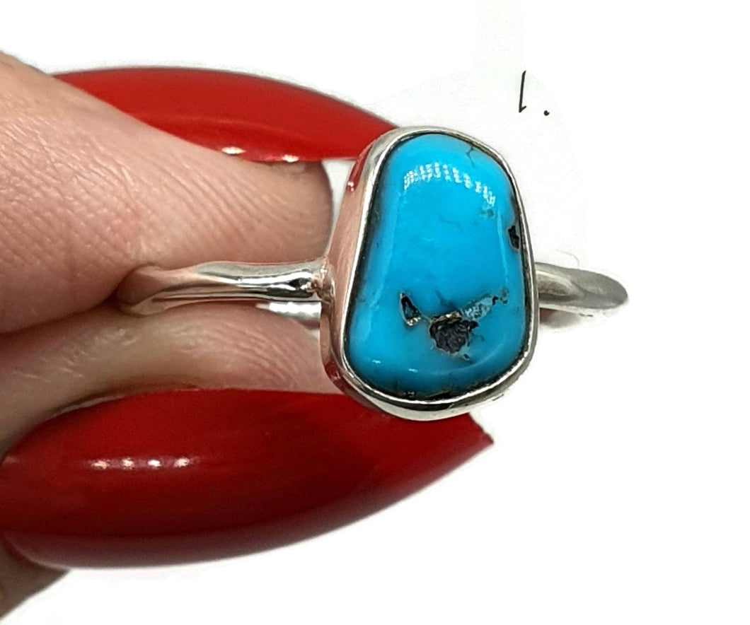 Raw Turquoise Ring, 3 sizes, Sterling Silver - GemzAustralia 