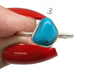 Raw Turquoise Ring, 3 sizes, Sterling Silver - GemzAustralia 