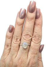 Load image into Gallery viewer, Raw Rainbow Moonstone Ring, 2 Sizes, Sterling Silver - GemzAustralia 