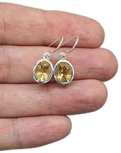 Load image into Gallery viewer, Citrine Earrings, Oval Shaped, Sterling Silver, 4 Carats - GemzAustralia 