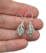 Load image into Gallery viewer, Sensational Raw Aquamarine Cage Earrings, Sterling Silver - GemzAustralia 