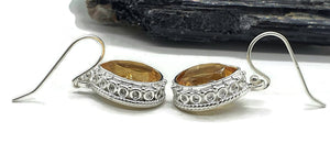 Citrine Earrings, Sterling Silver, 12 carats, November Birthstone - GemzAustralia 