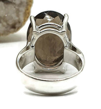Load image into Gallery viewer, Smoky Quartz Ring, size 8.75, 22 carats, Sterling Silver - GemzAustralia 