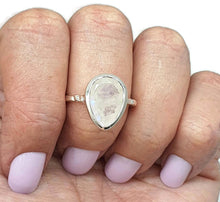 Load image into Gallery viewer, Faceted Rainbow Moonstone Ring, Size 9.5 - GemzAustralia 