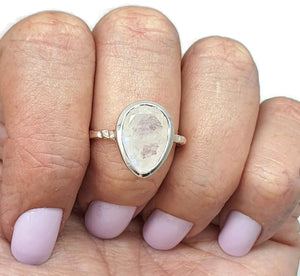 Faceted Rainbow Moonstone Ring, Size 9.5 - GemzAustralia 