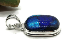 Load image into Gallery viewer, Dichroic Glass Pendant, Sterling Silver, Square Shaped - GemzAustralia 