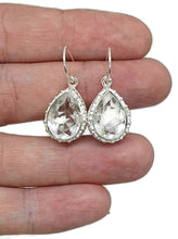 Load image into Gallery viewer, Clear Quartz Earrings, Pear Shaped, Sterling Silver - GemzAustralia 