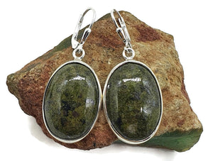 Large Mojave Stichtite Earrings, Sterling Silver, Oval - GemzAustralia 