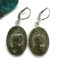 Load image into Gallery viewer, Large Mojave Stichtite Earrings, Sterling Silver, Oval - GemzAustralia 