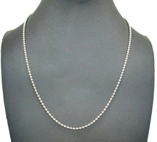 Load image into Gallery viewer, Sterling Silver Chain, 50 cm, 19 inches, Beaded Chain - GemzAustralia 